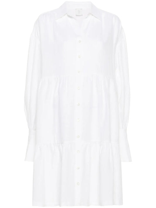 Tiered Linen Mini Dress