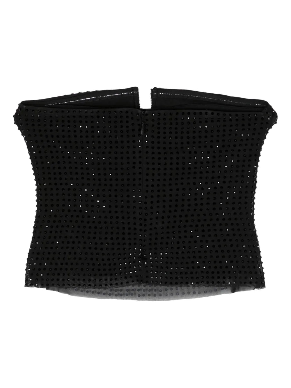 Rhinestone-Embellished Strapless Top