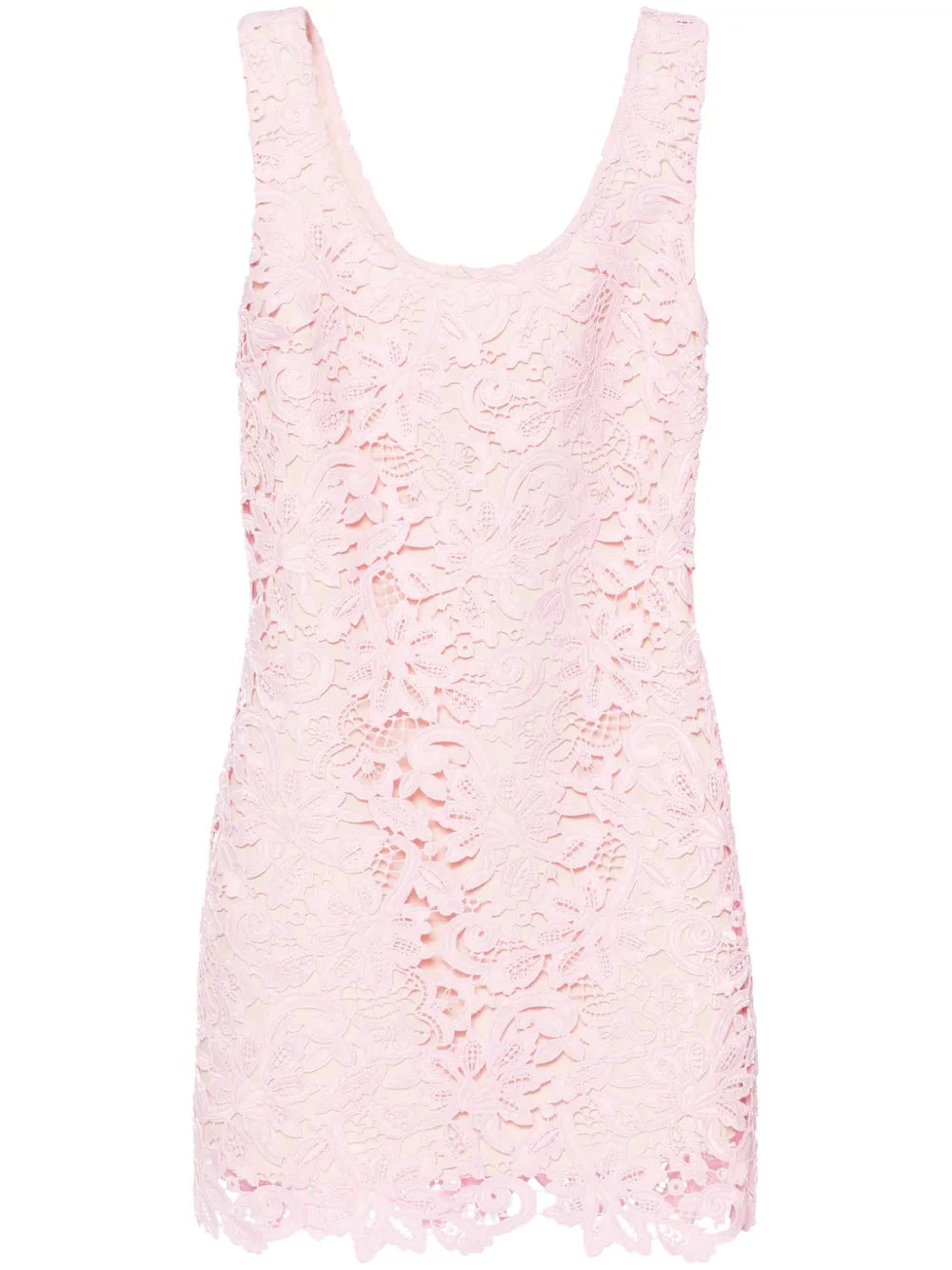 Guipure-Lace Sleeveless Minidress