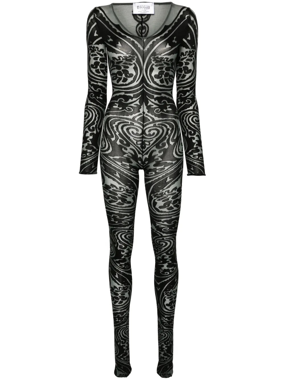 Body Tattoo V-Neck Catsuit