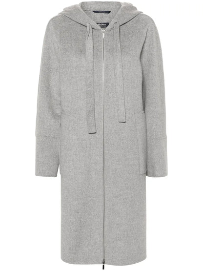 Virgin Wool Hooded Coat