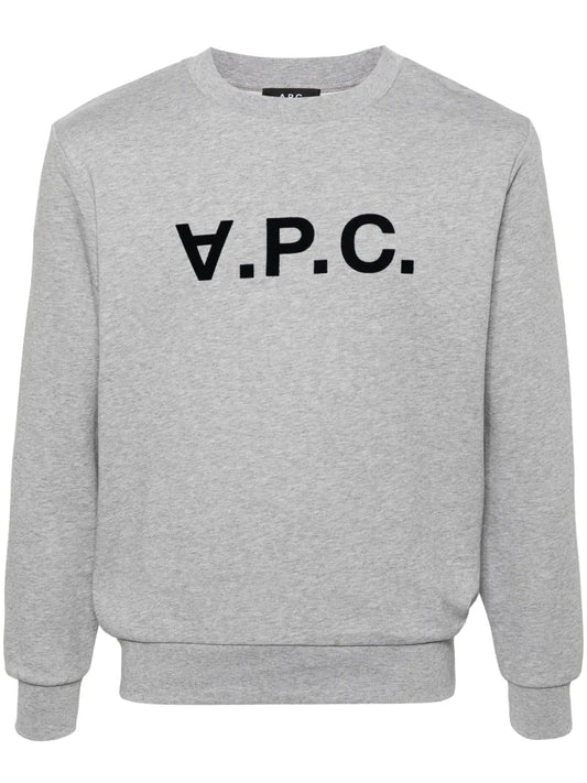 Flocked-Logo Cotton Sweatshirt