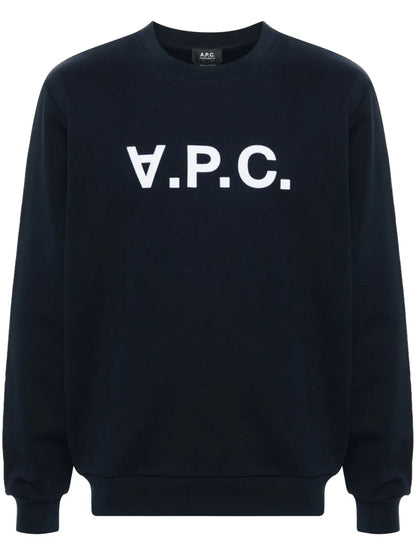 Flocked-Logo Cotton Sweatshirt
