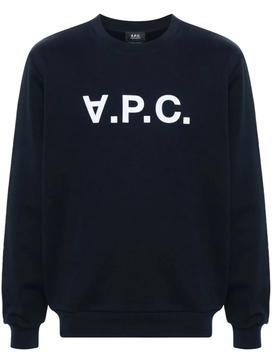 Flocked-Logo Cotton Sweatshirt