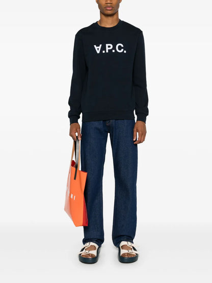 Flocked-Logo Cotton Sweatshirt