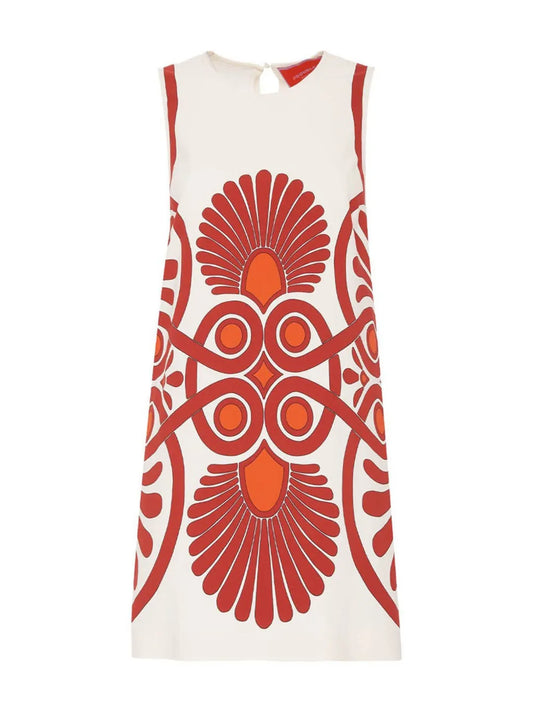 Medallion Geometric-Print Dress