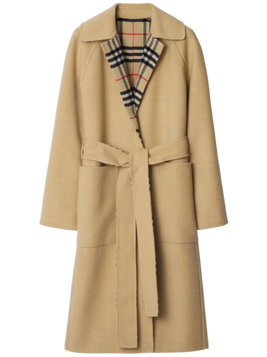 Check Wool Reversible Coat