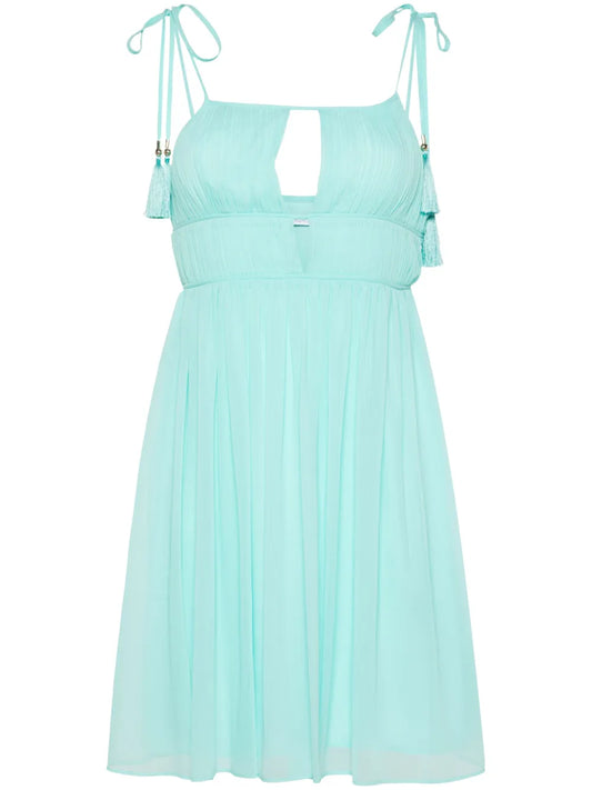 Plissé Crepe Mini Dress