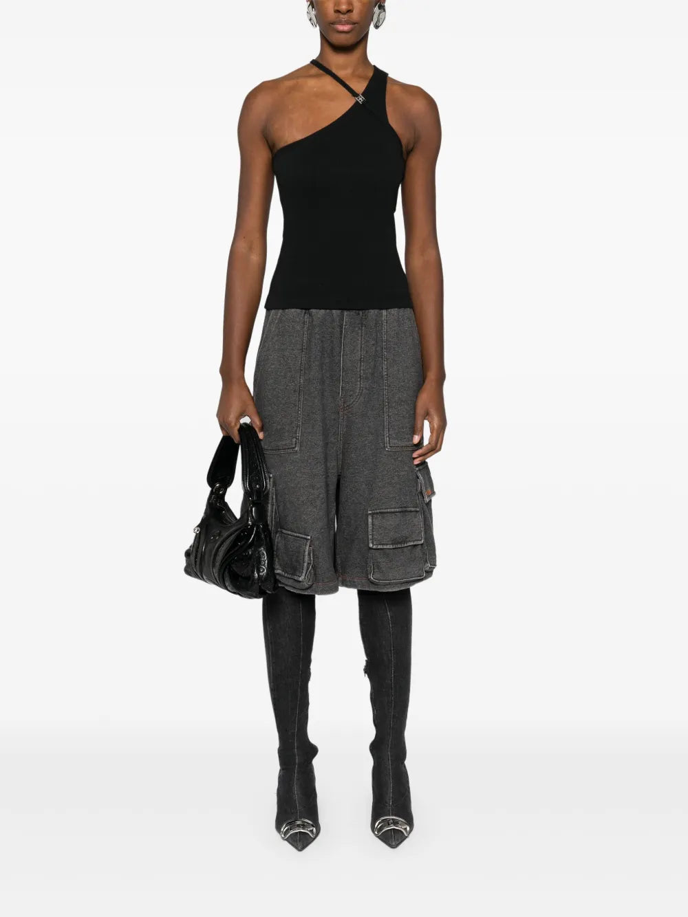 Score Asymmetric Ribbed Tank Top