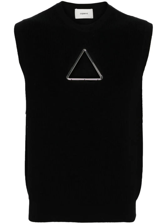 Triangle Sleeveless Knitted Top