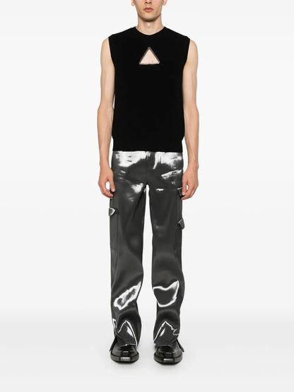 Triangle Sleeveless Knitted Top