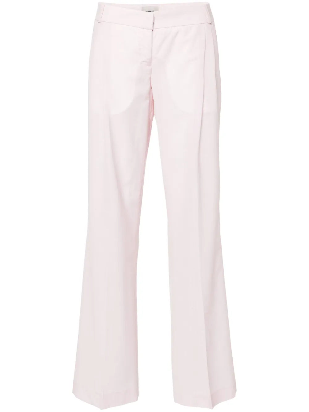 Check-Pattern Tailored Flared Trousers