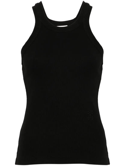 Logo-Embroidered Ribbed Tank Top
