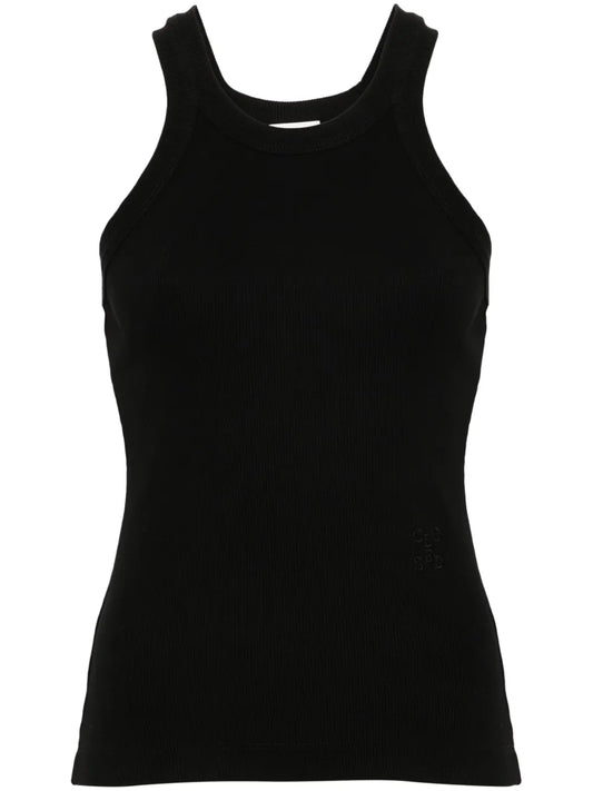 Logo-Embroidered Ribbed Tank Top