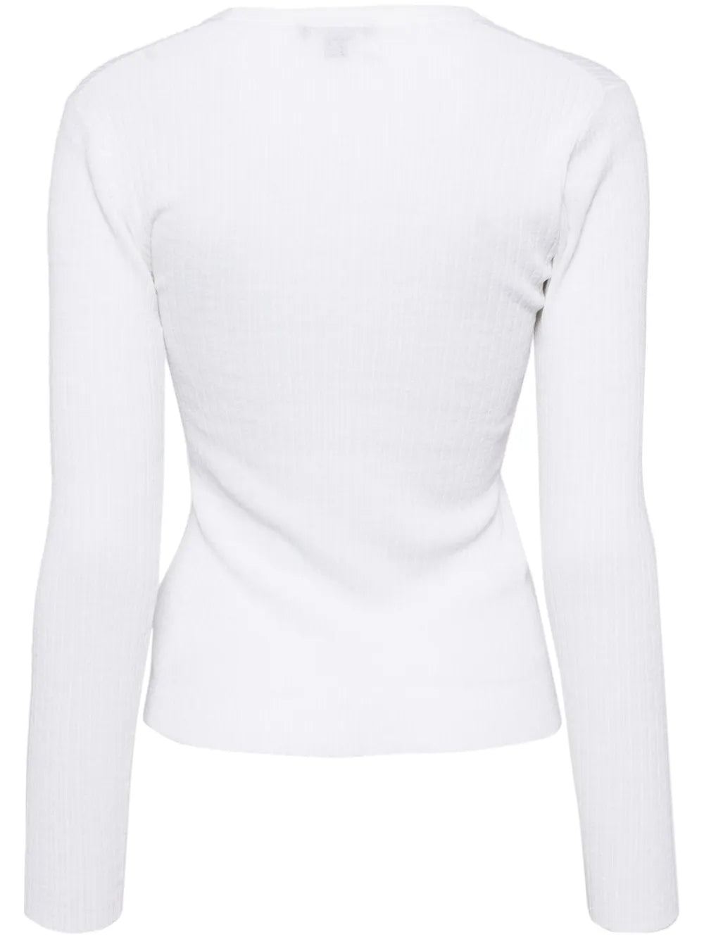 Long-Sleeve Ribbed-Knit Top