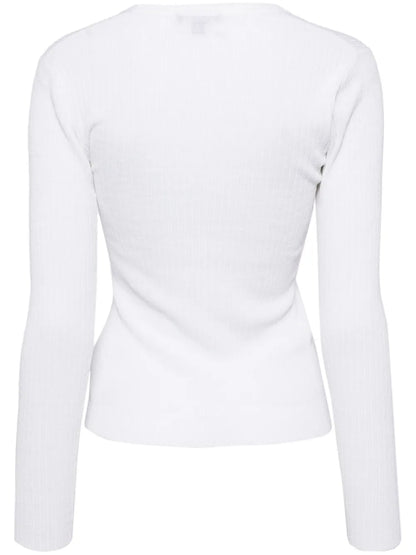 Long-Sleeve Ribbed-Knit Top