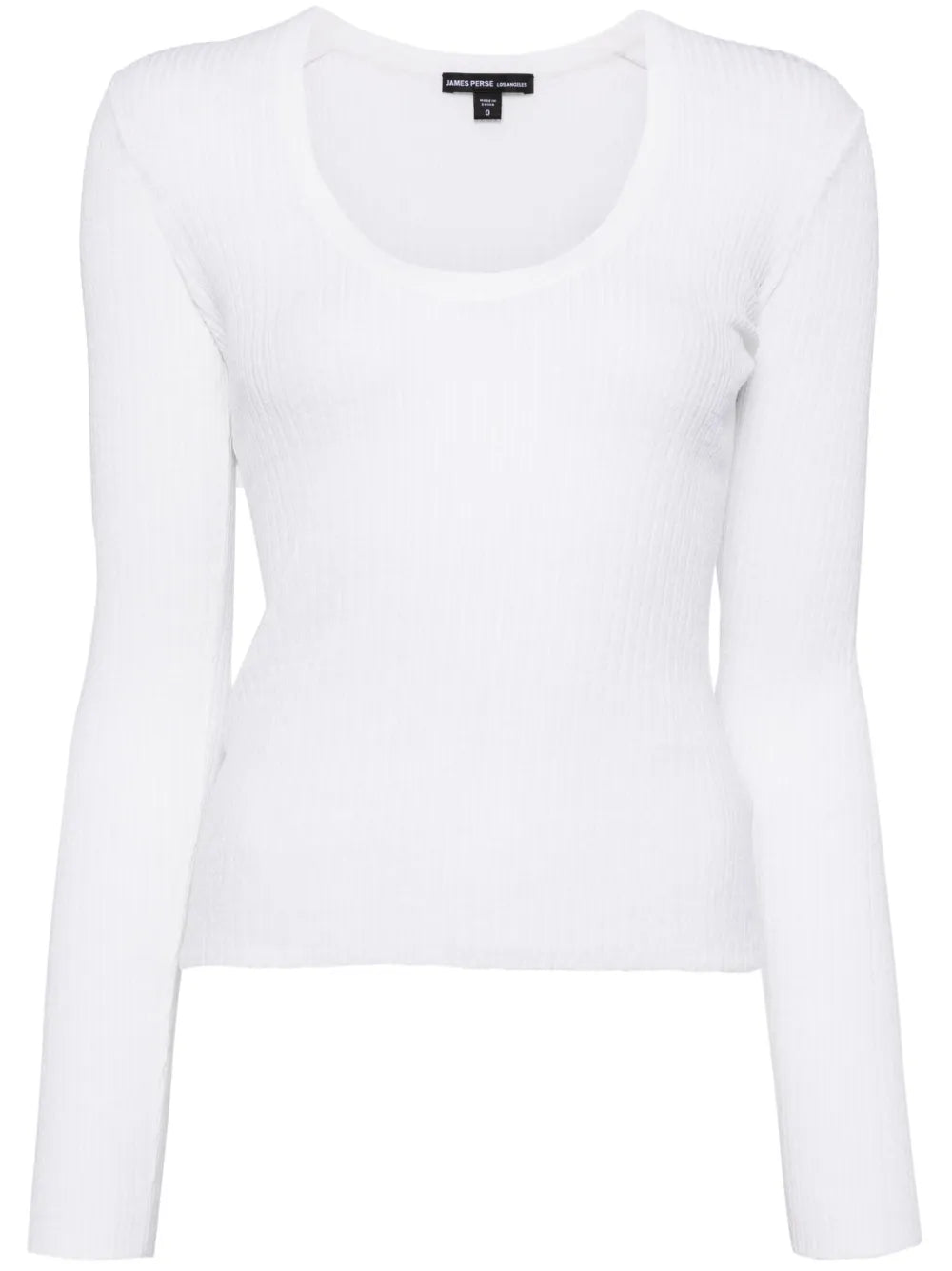 Long-Sleeve Ribbed-Knit Top