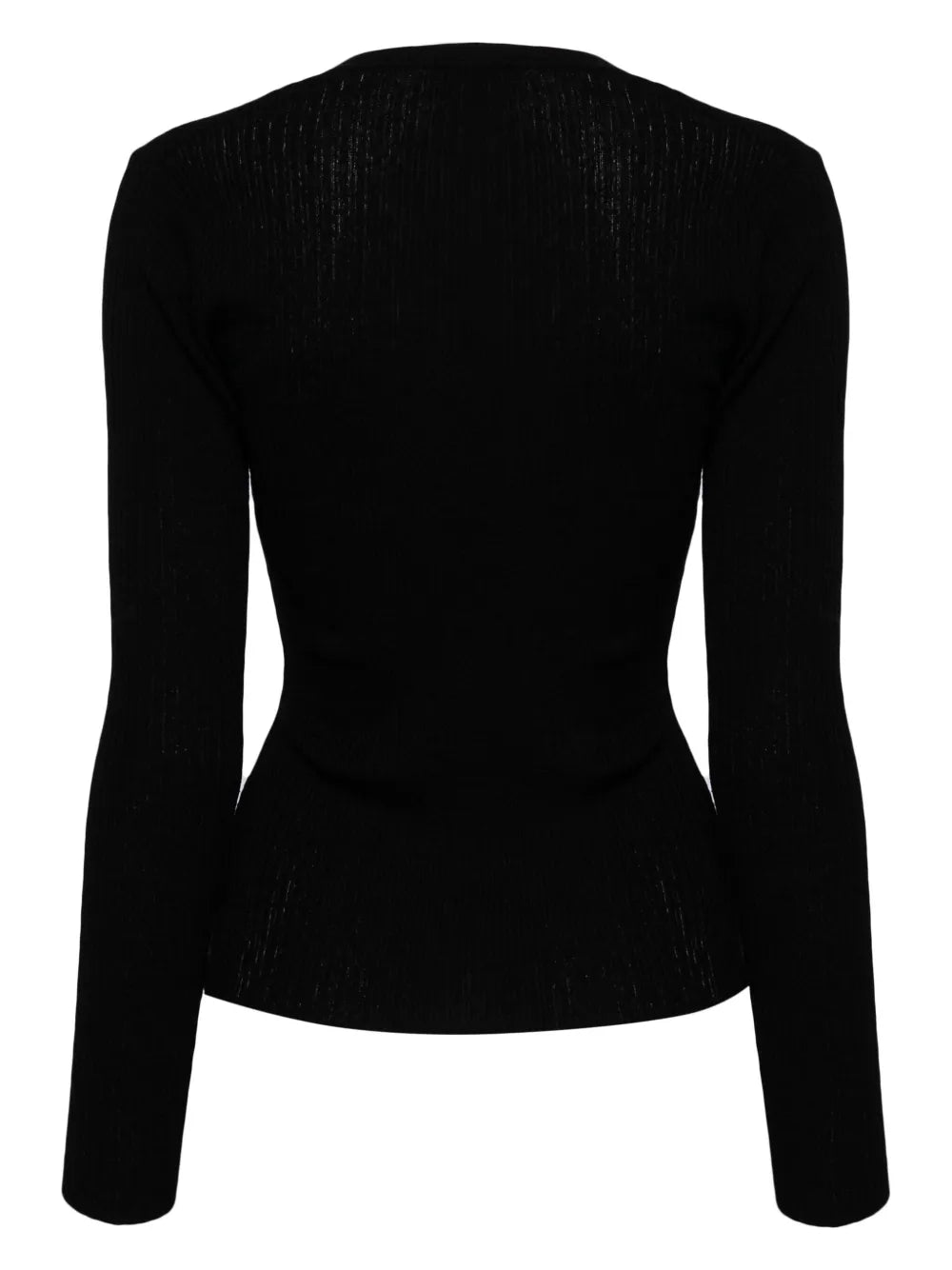 Long-Sleeve Ribbed-Knit Top