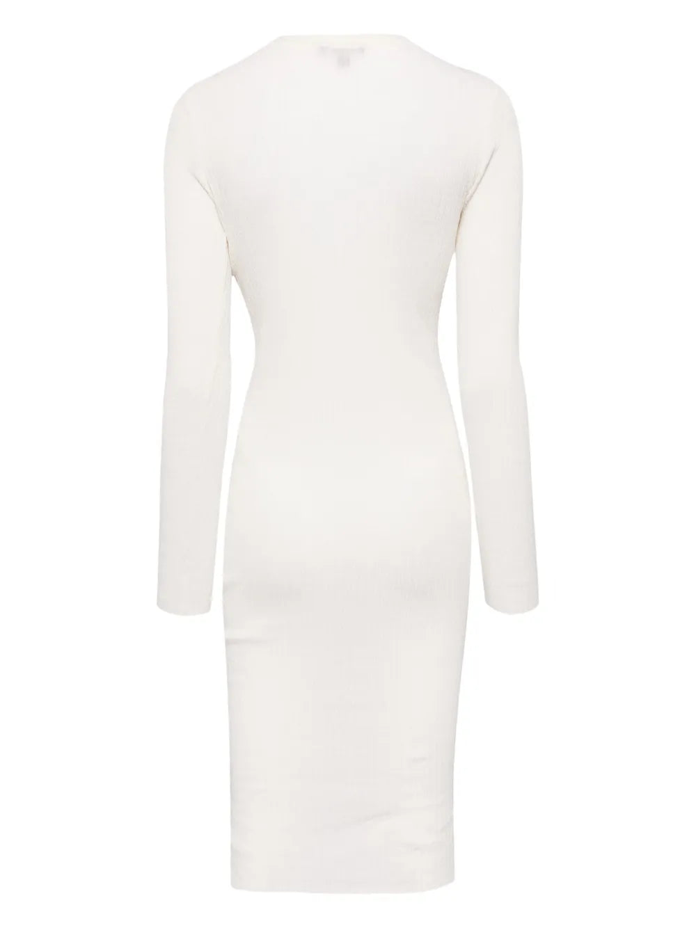 Long-Sleeve Ribbed-Knit Midi Dress