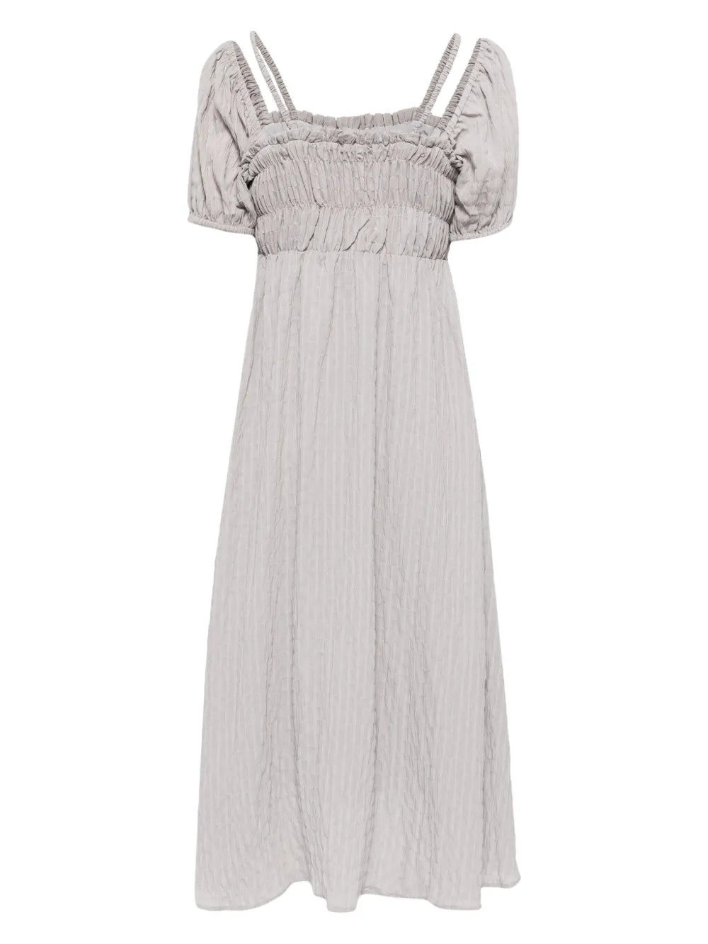 Puff Sleeves Mid-Lenght Dress