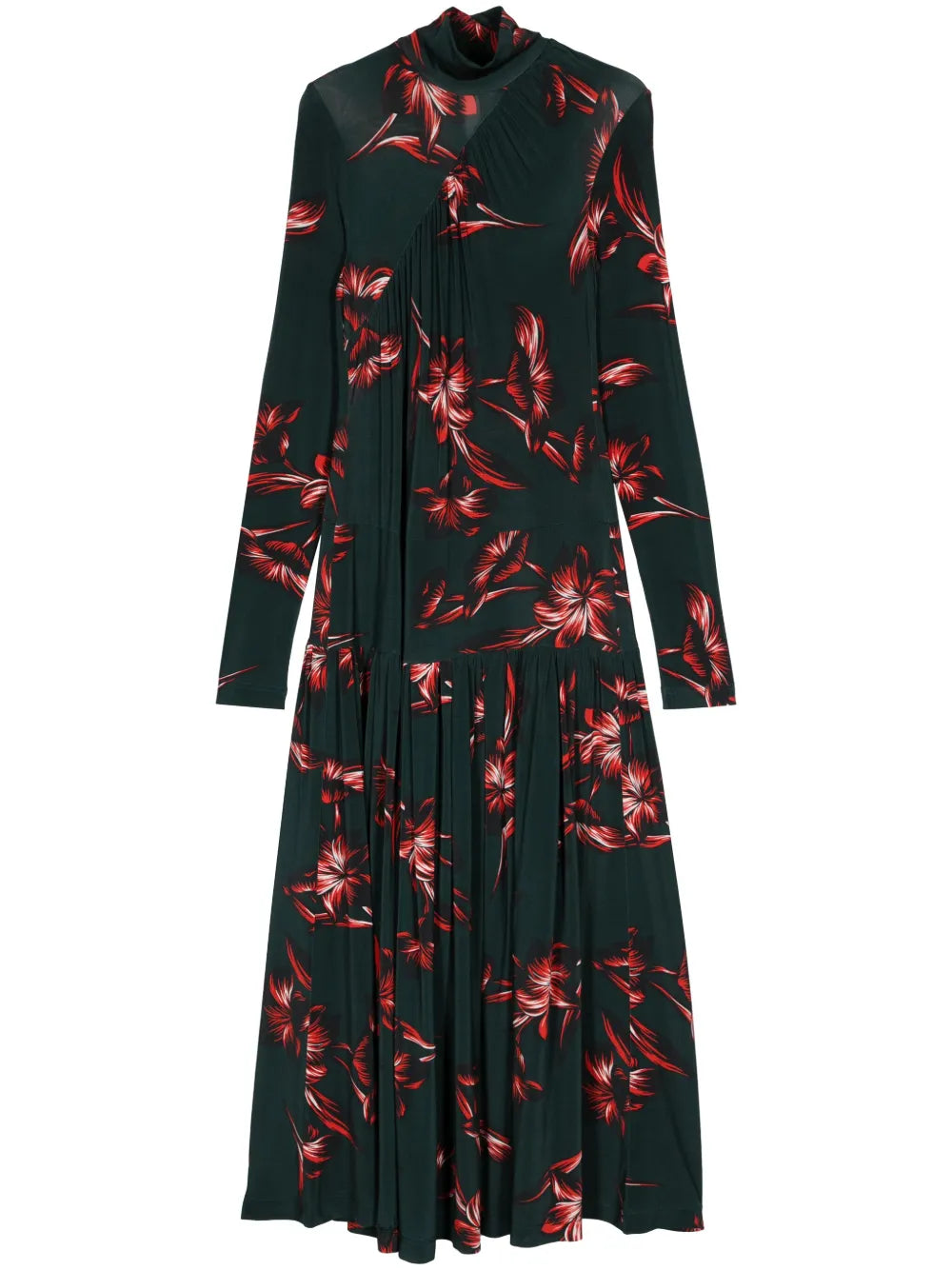 Cafe Muller Floral-Print Midi Dress