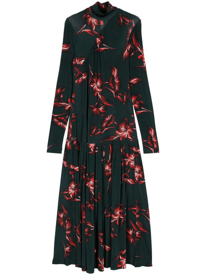 Cafe Muller Floral-Print Midi Dress
