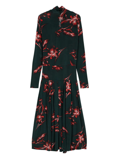Cafe Muller Floral-Print Midi Dress
