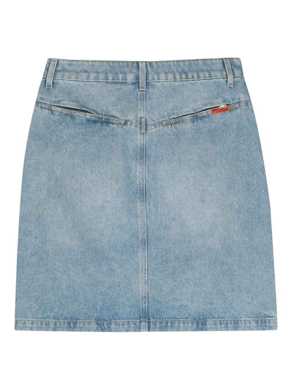 Narrow Denim Miniskirt