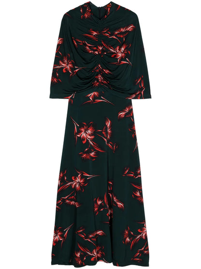 Alix Floral-Print Midi Dress