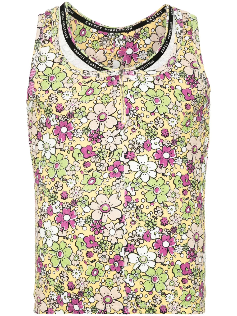 Layered Floral-Print Tank Top