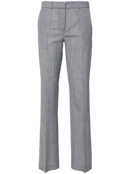 Check-Pattern Tailored Trousers