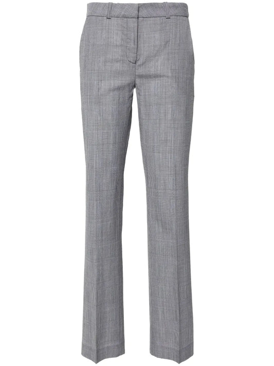 Check-Pattern Tailored Trousers