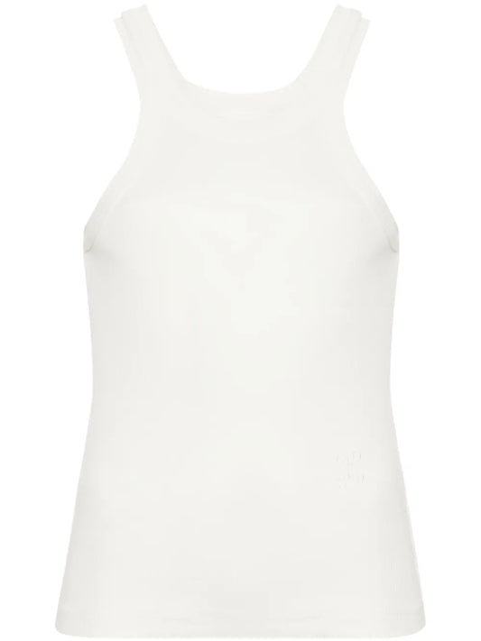 Logo-Embroidered Ribbed Tank Top