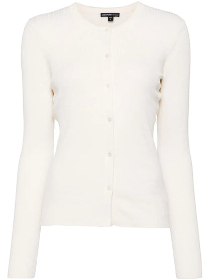 Long-Sleeve Ribbed-Knit Cardigan