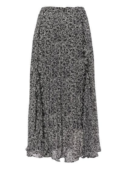 Daisy Print Ruffle Edged Skirt