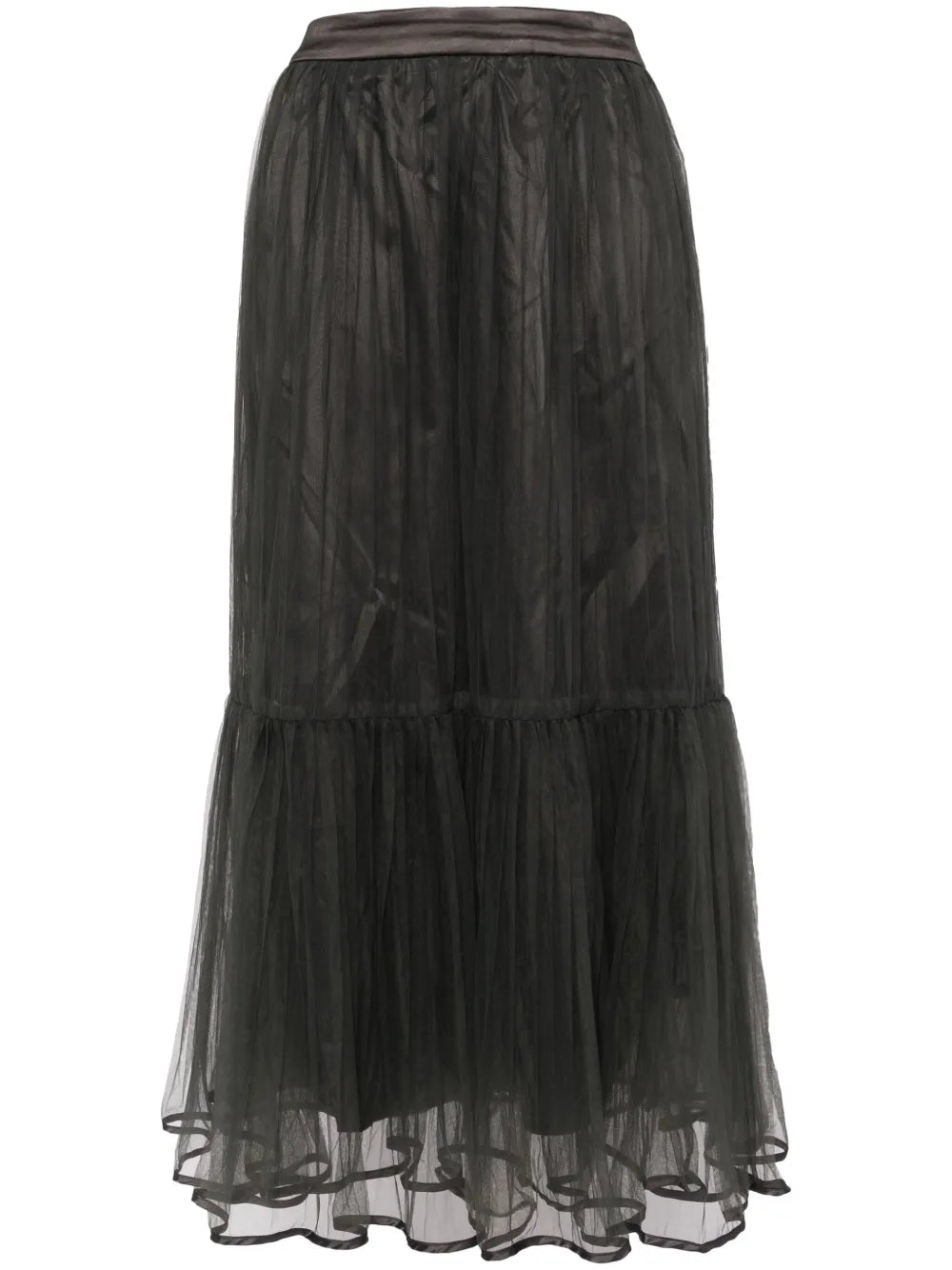 Satin Hem Tulle Skirt