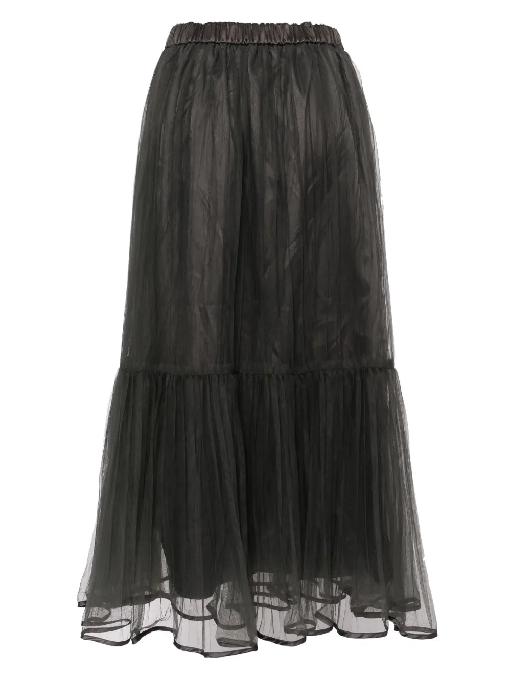 Satin Hem Tulle Skirt