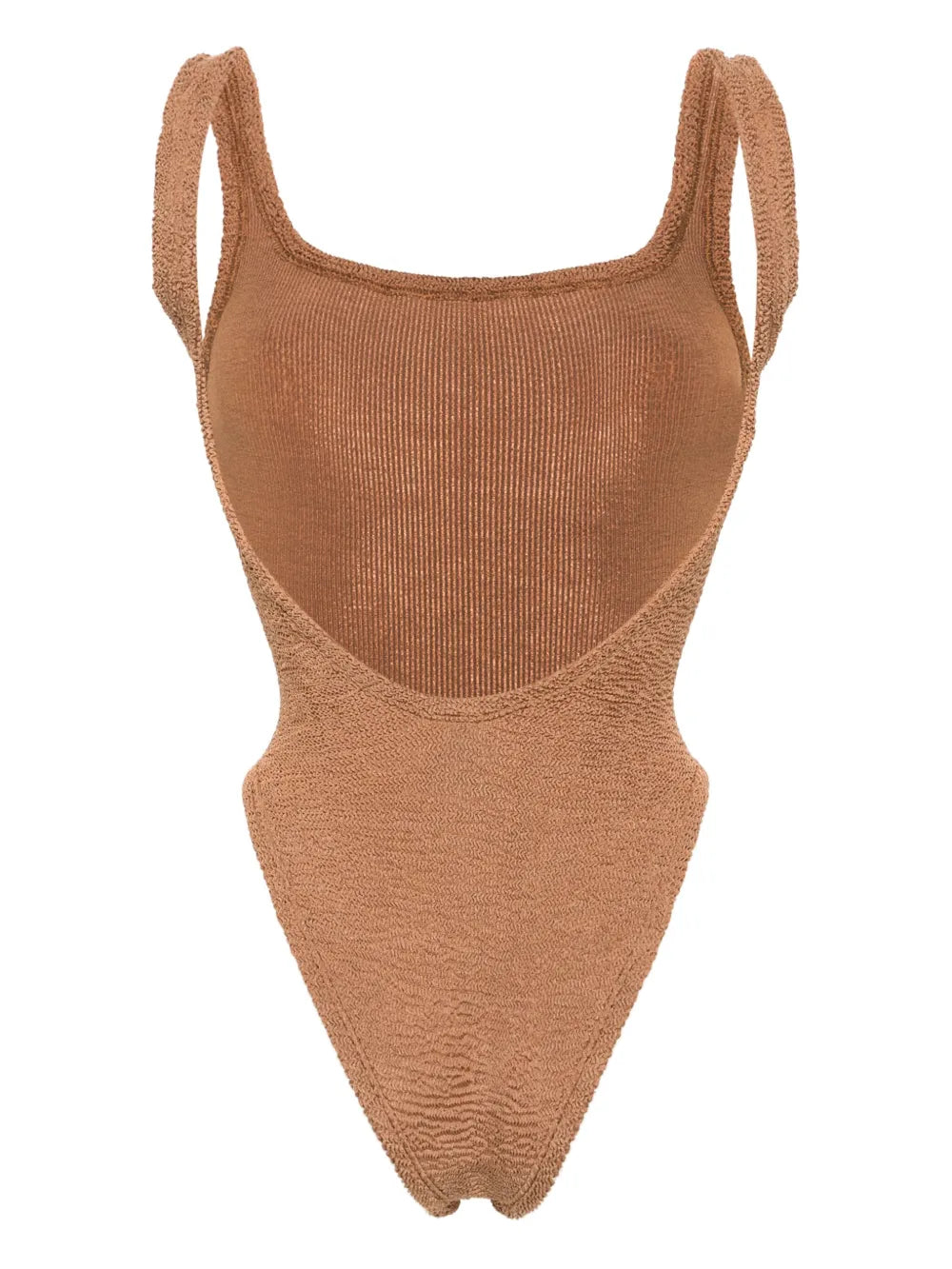 Crinkled-Effect Open-Back Swimsuit