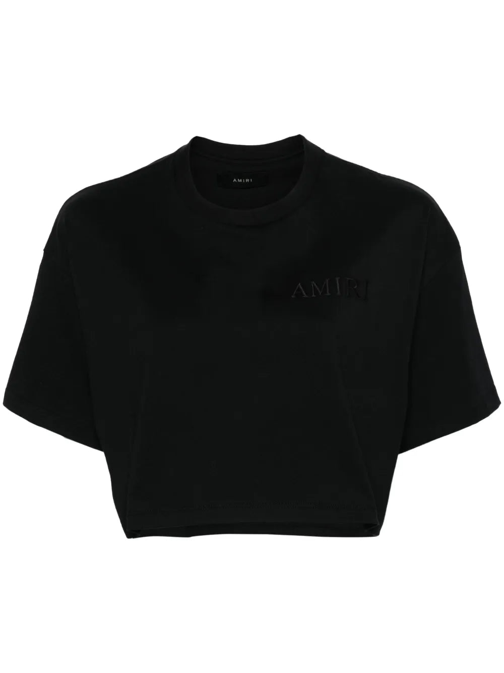 Embroidered-Logo Cropped T-Shirt