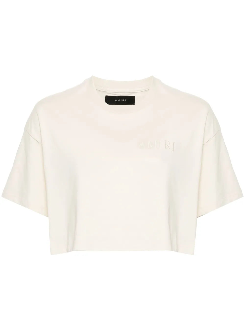 Embroidered-Logo Cropped T-Shirt