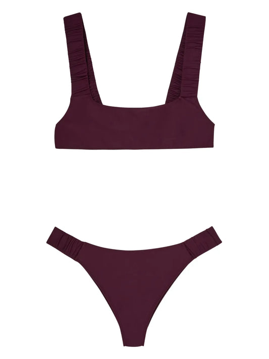 Ruched-Detailing Bikini