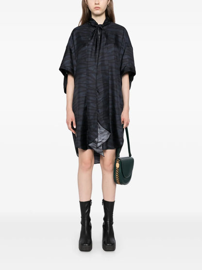 Graphic-Print Shirt Dress