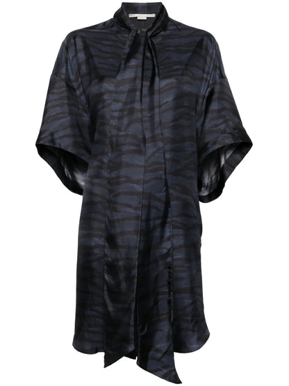 Graphic-Print Shirt Dress