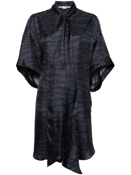 Graphic-Print Shirt Dress