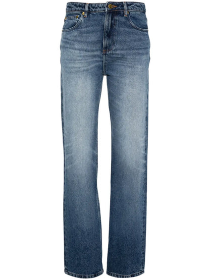 Kylie Mid-Rise Straight-Leg Jeans