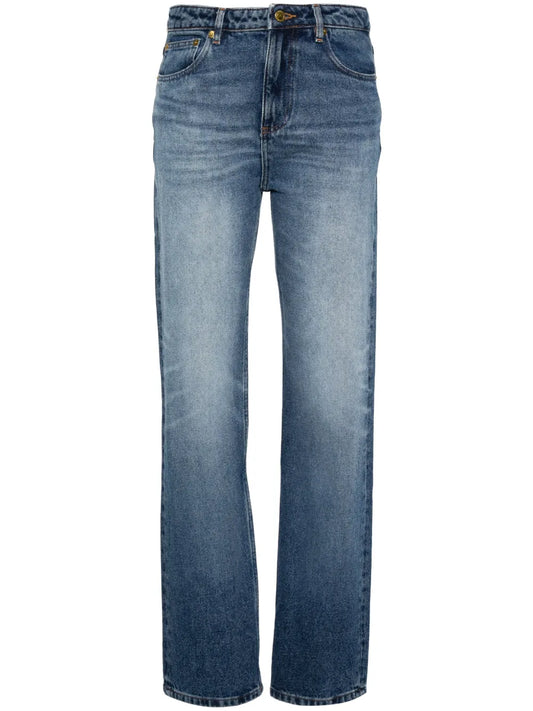 Kylie Mid-Rise Straight-Leg Jeans