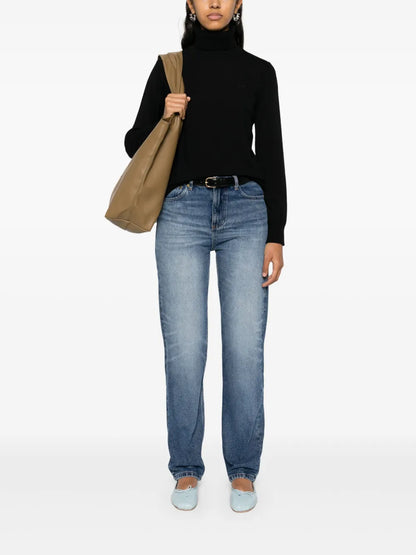 Kylie Mid-Rise Straight-Leg Jeans