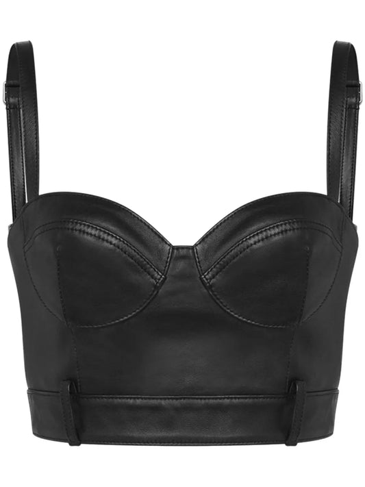 Sheepskin Bustier Top
