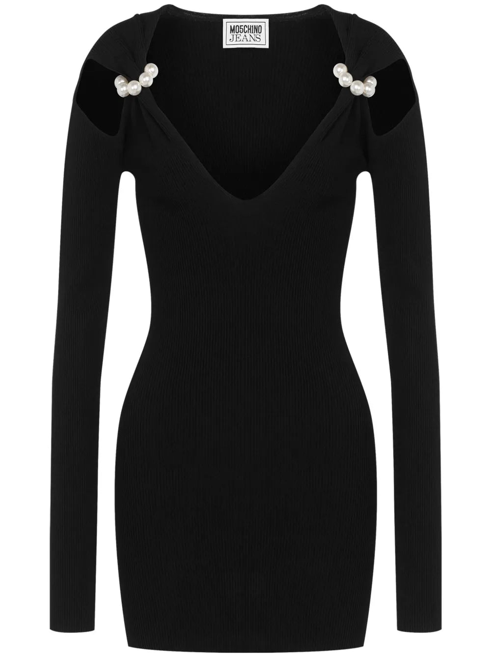 Faux-Pearl Detailing Dress
