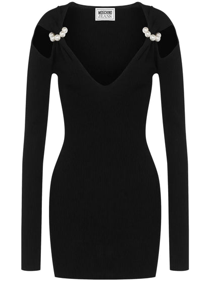 Faux-Pearl Detailing Dress
